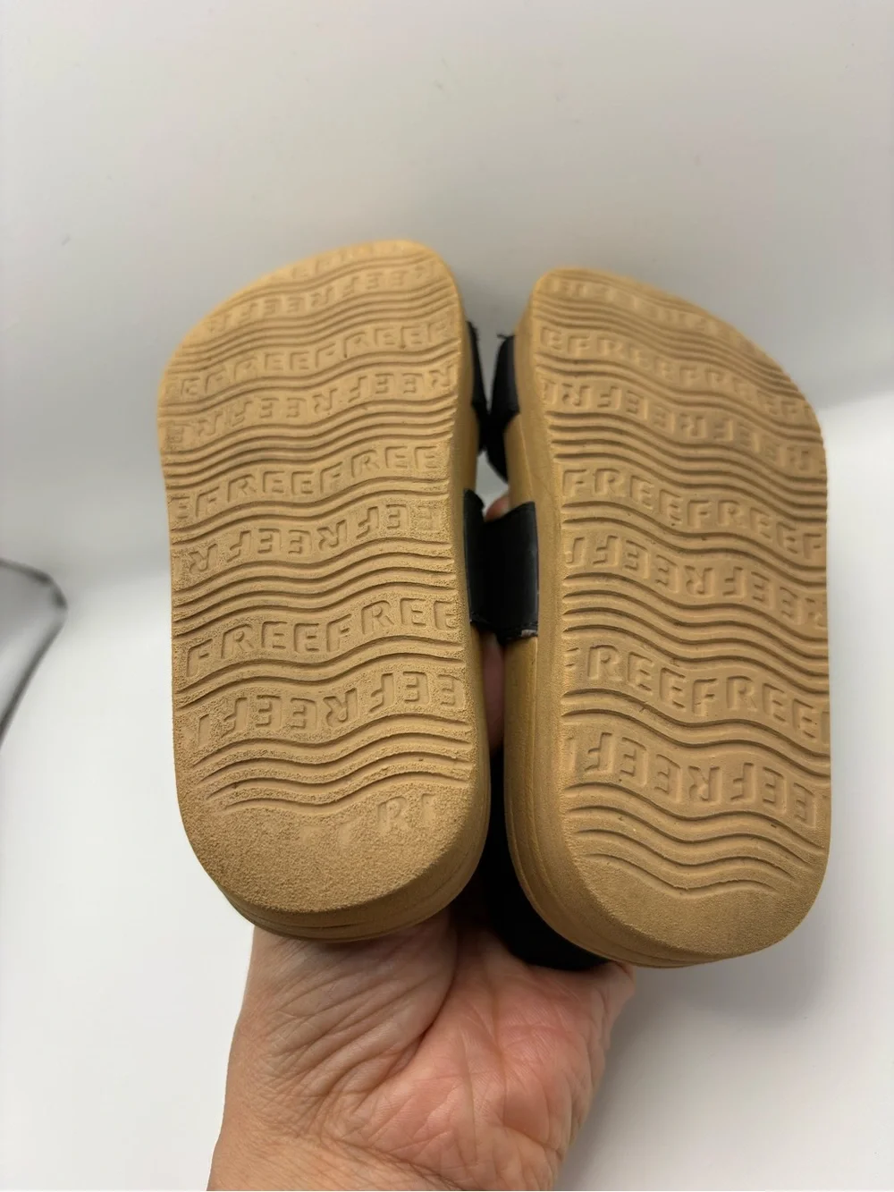 Reef Women’s Black and Tan Double-Strap Sandal